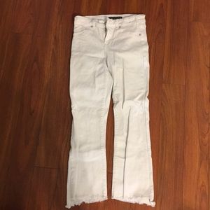 Abercrombie white flare end jeans